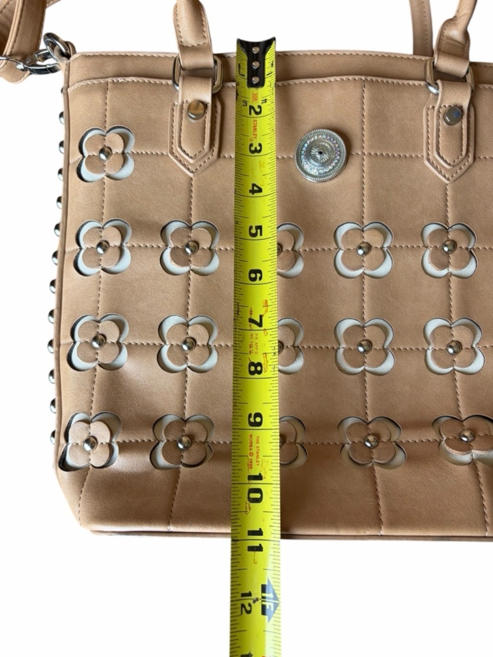 Cottagecore Floral Shoulder Bag Beige Retro Flower Purse Retired & Rare Boho - Picture 9 of 16